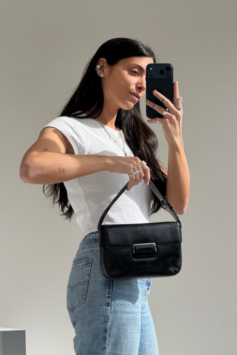 RR ARCHIVE Prada Militare Leather Hand Bag