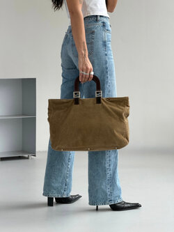 RR ARCHIVE Fendi Corduroy Tote Bag