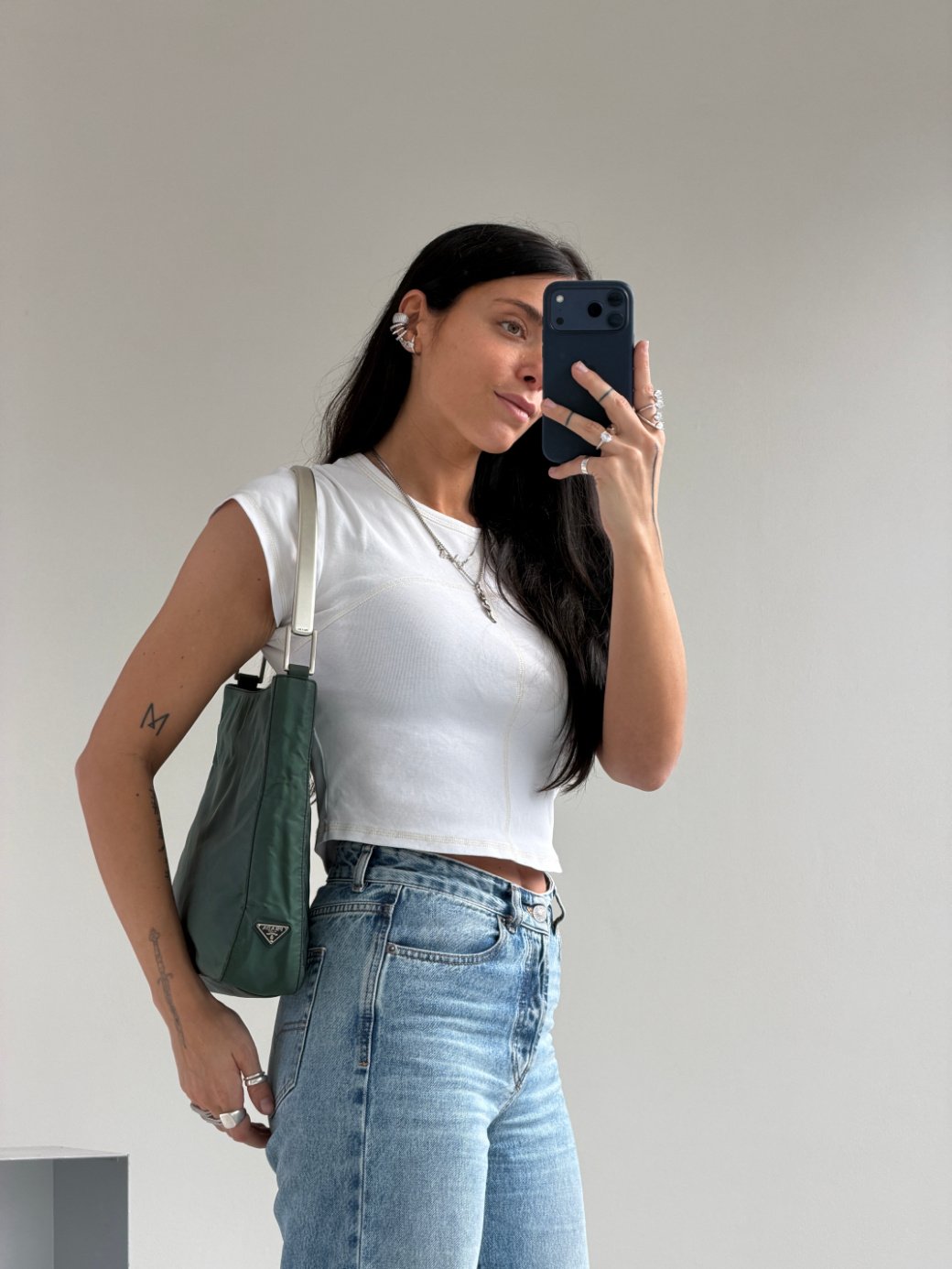 RR ARCHIVE Prada Metal Handle Nylon Bag