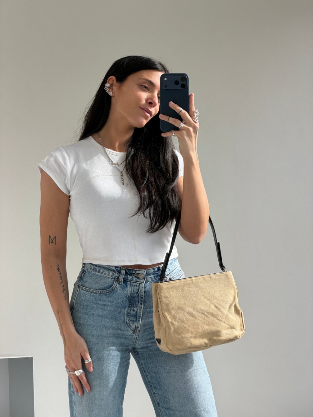 RR ARCHIVE Prada Canvas Shoulder Bag