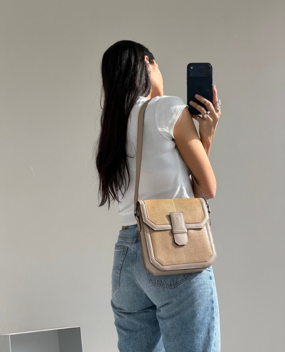 RR ARCHIVE Yves Saint Laurent Safari Leather Shoulder Bag