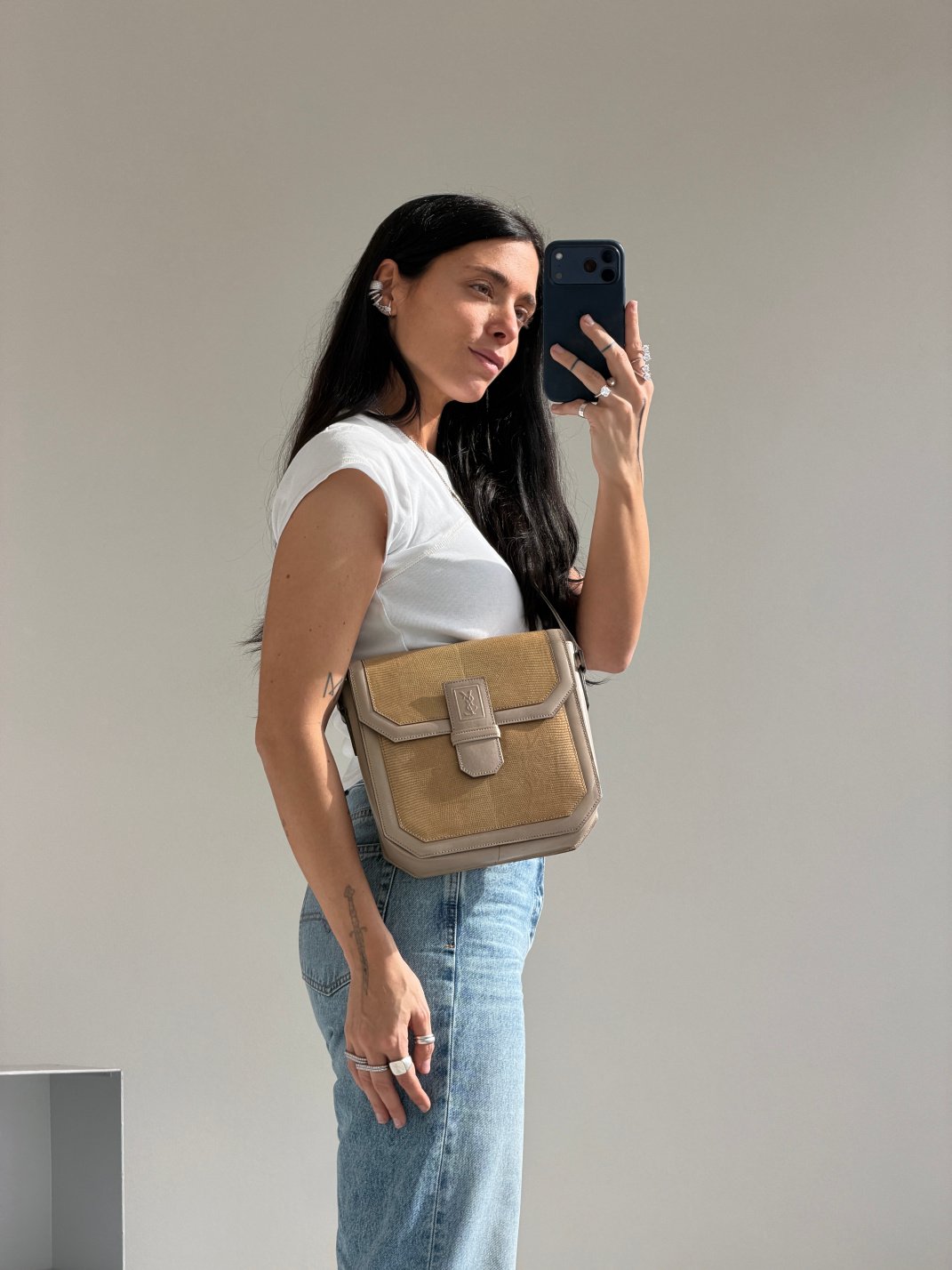 RR ARCHIVE Yves Saint Laurent Safari Leather Shoulder Bag