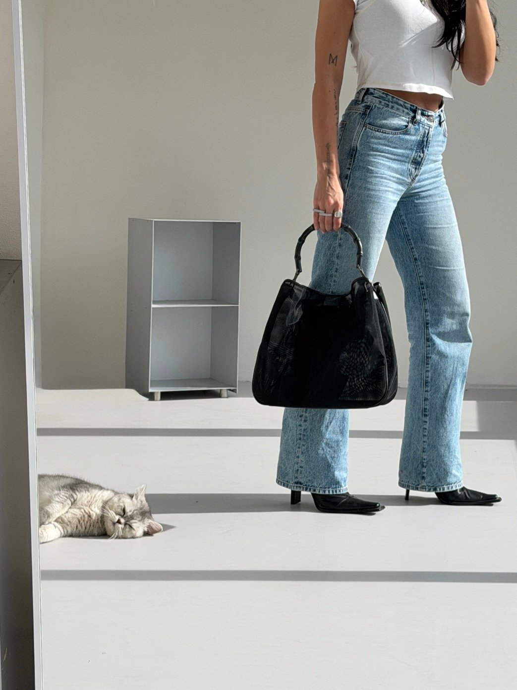 RR ARCHIVE Gucci Mesh Bamboo Maxi Bag