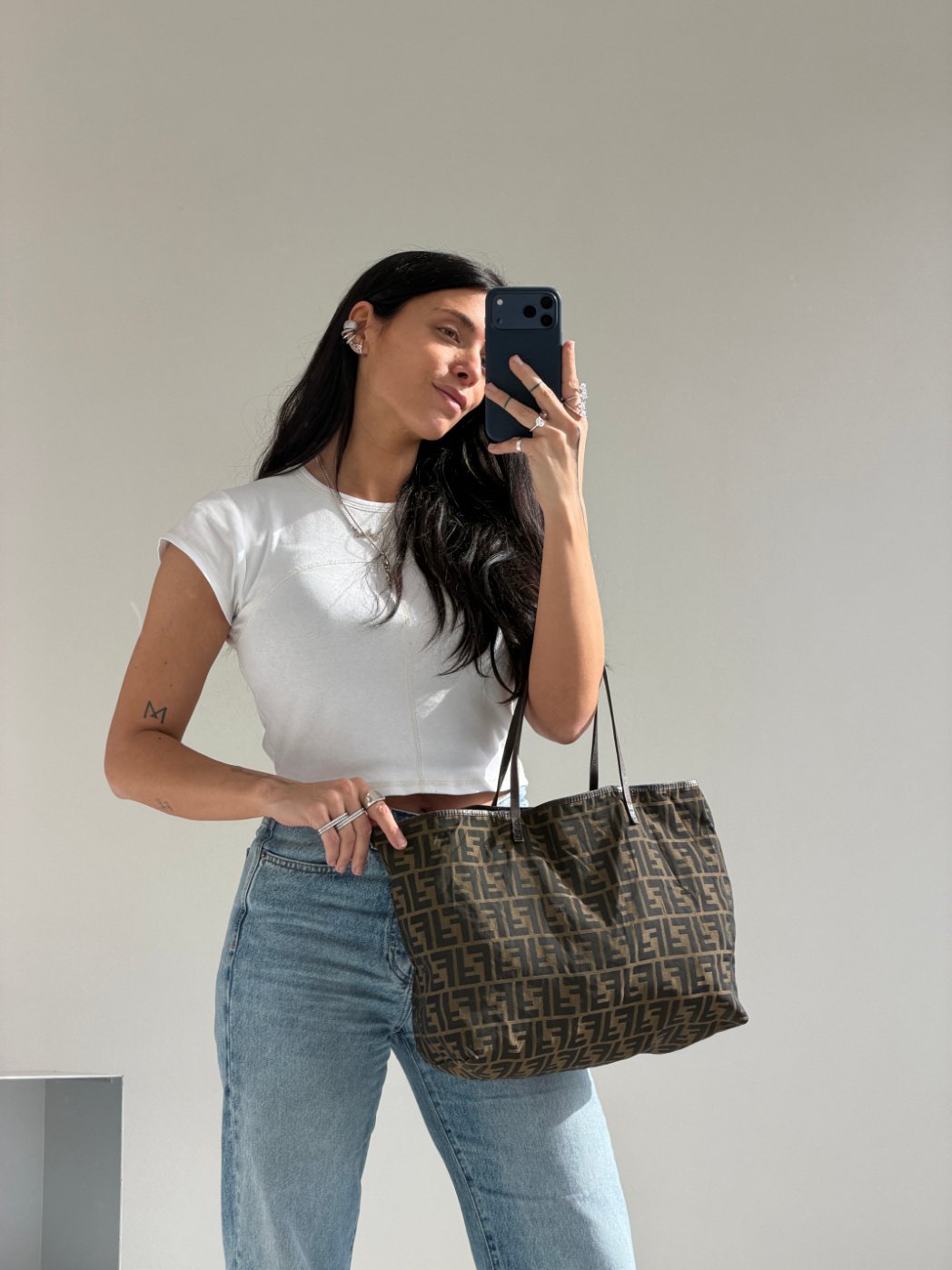 RR ARCHIVE Fendi Zucca Canvas Tote Bag