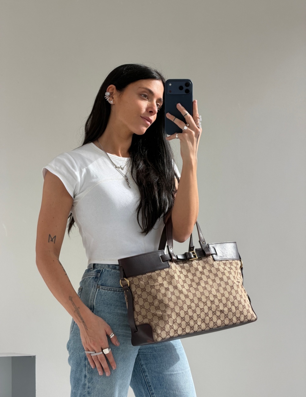 RR ARCHIVE Gucci GG Canvas Tote Bag