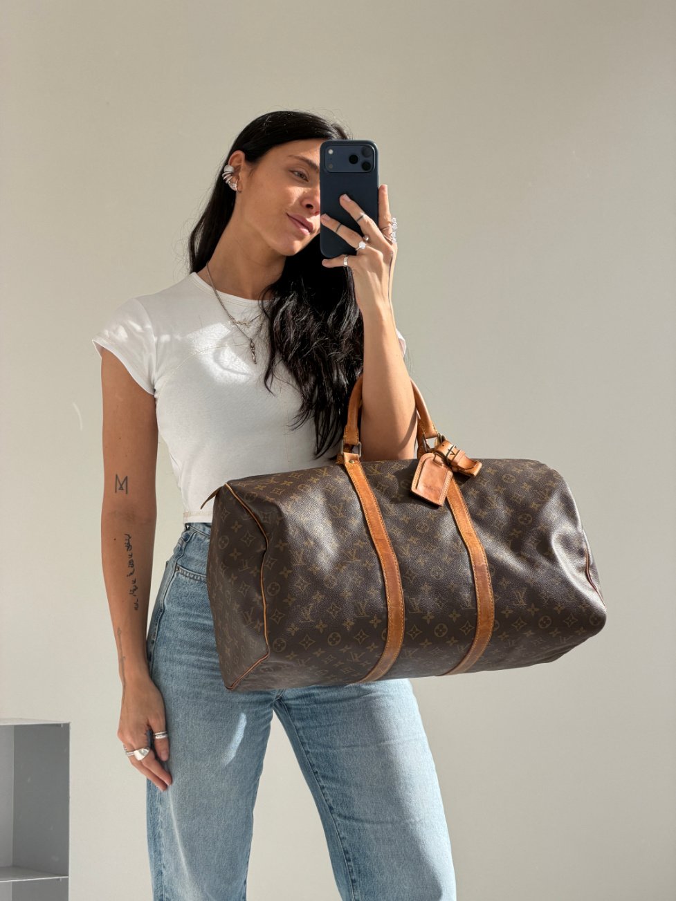 RR ARCHIVE Louis Vuitton Keepall 50 Boston Bag