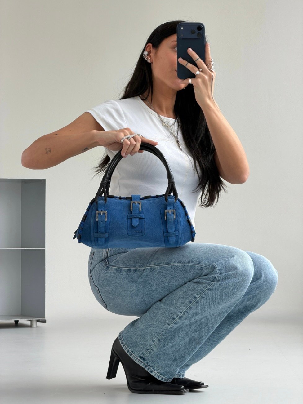 RR ARCHIVE Loewe Sender Suede Handbag