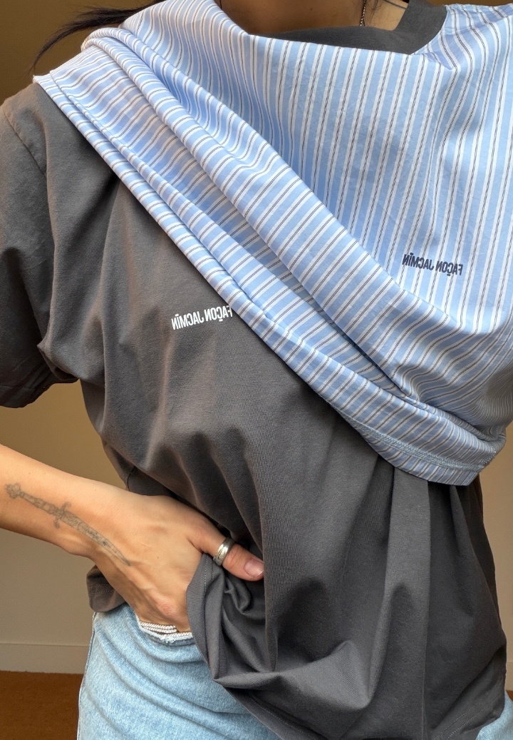 Façon Jacmin Thoai Double Striped T-Shirt