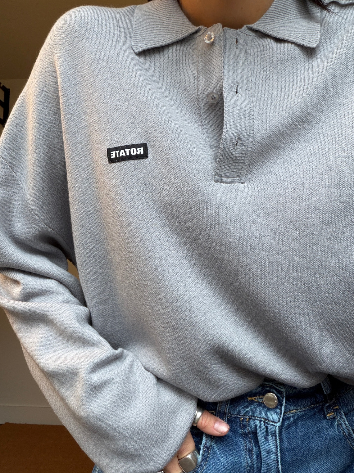 Rotate Slinky Knit Polo