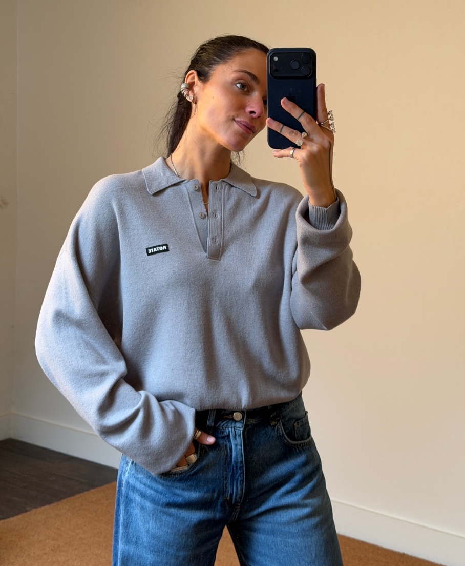 Rotate Slinky Knit Polo