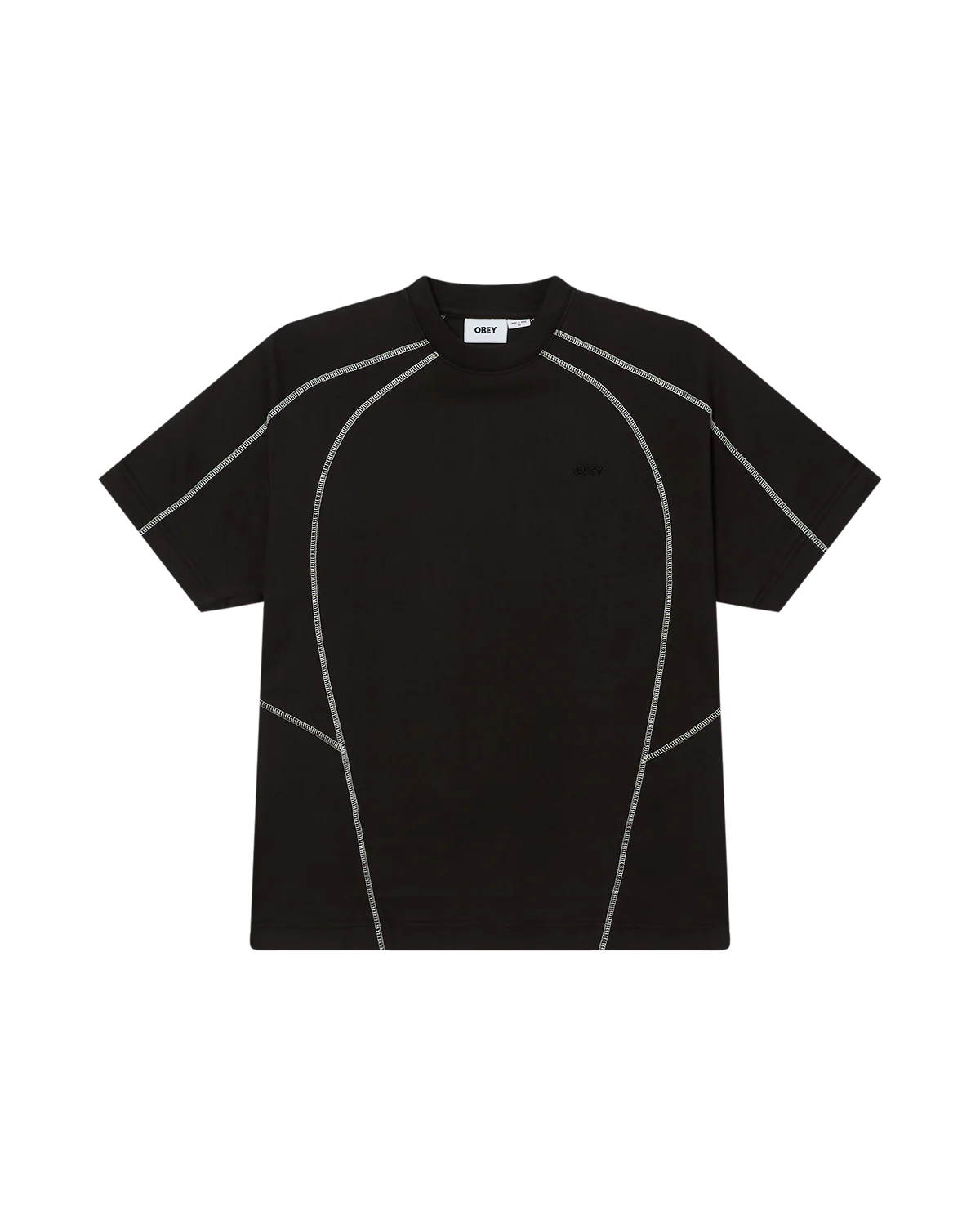 Obey Men Contrast Stitch Tee