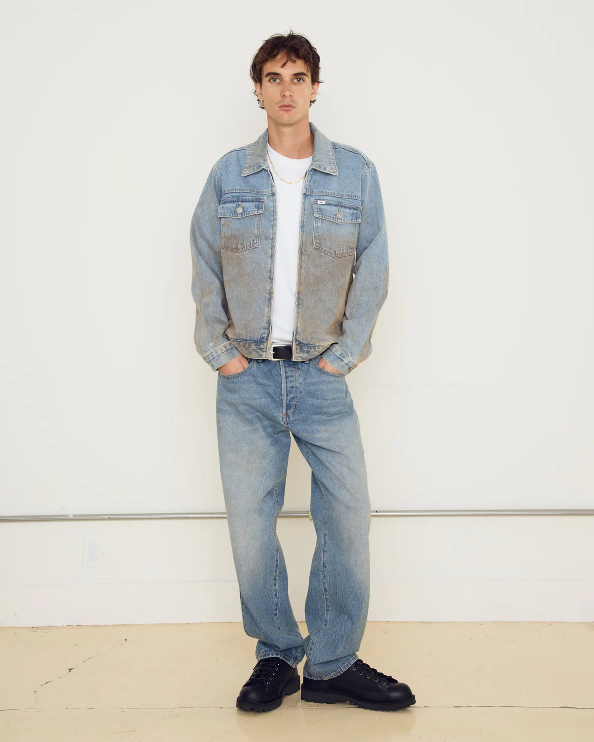 Obey Men Base Vintrage Trucker Jacket