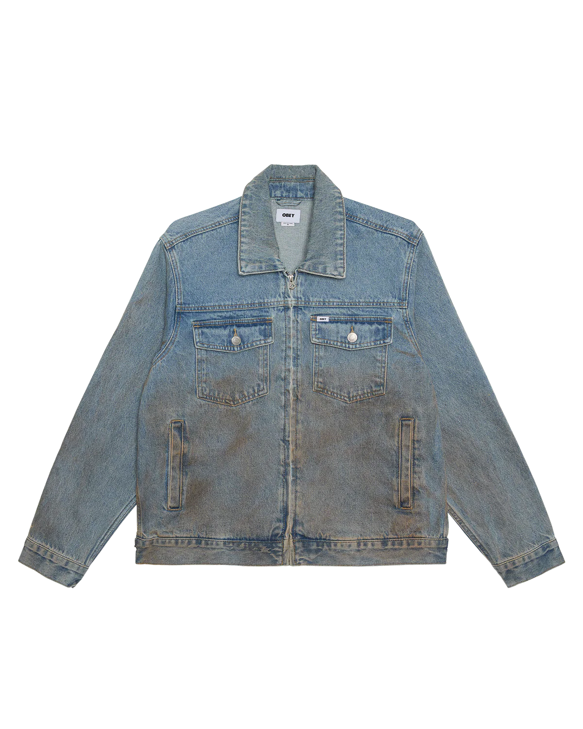 Obey Men Base Vintrage Trucker Jacket
