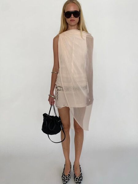 Rotate Chiffon Mini Cape Dress
