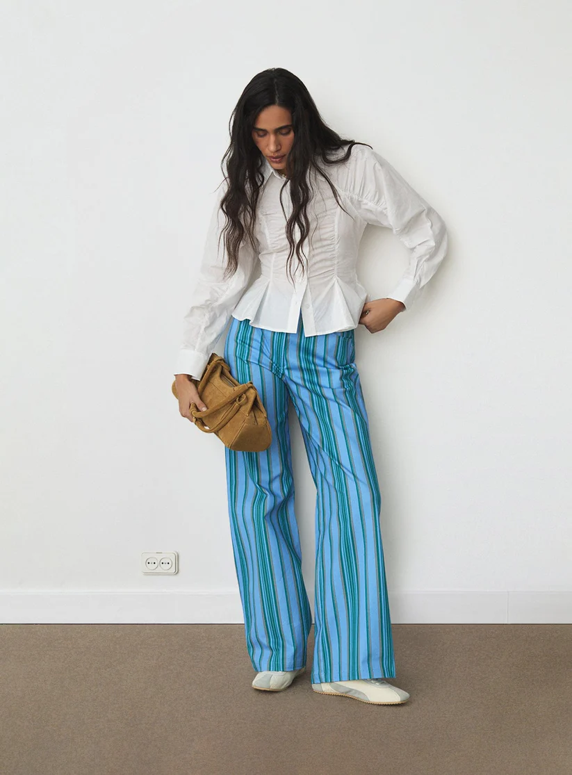Laagam Leroy Striped Twill Trousers