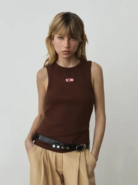 Laagam Embroidered Logo Tank Top