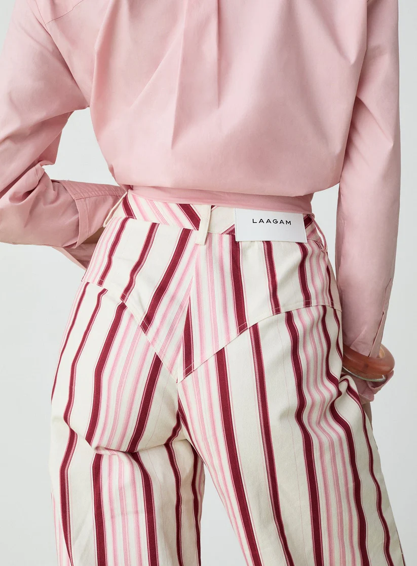 Laagam Leroy Striped Twill Trousers