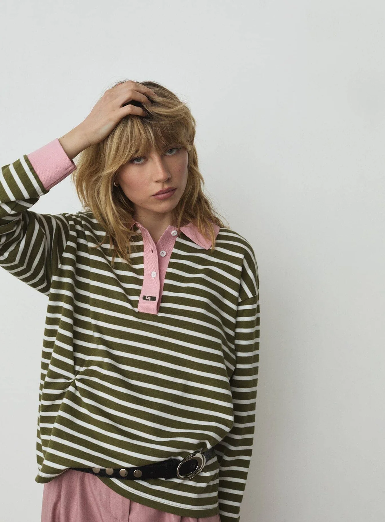 Laagam Duse Striped Longsleeve Polo