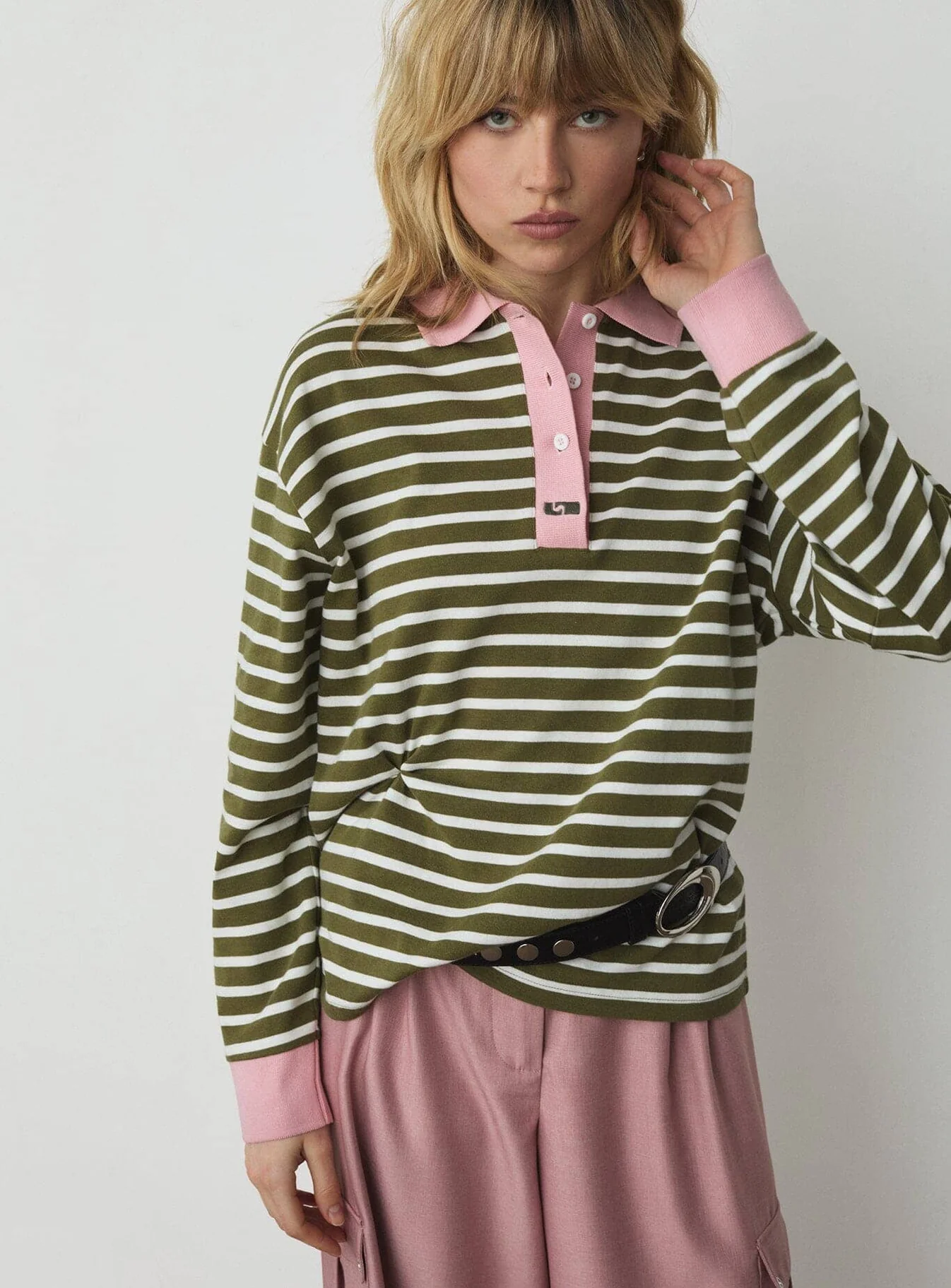 Laagam Duse Striped Longsleeve Polo