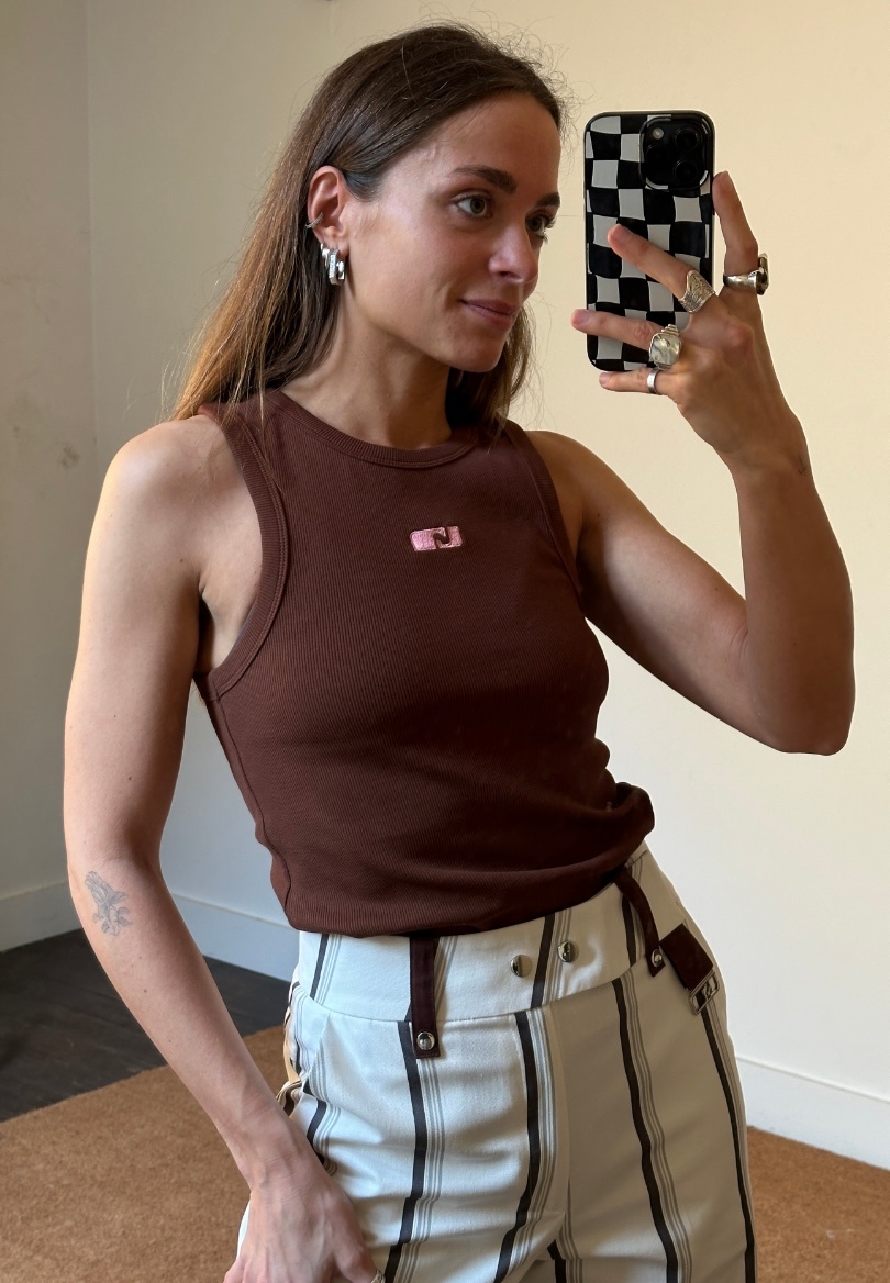 Laagam Embroidered Logo Tank Top