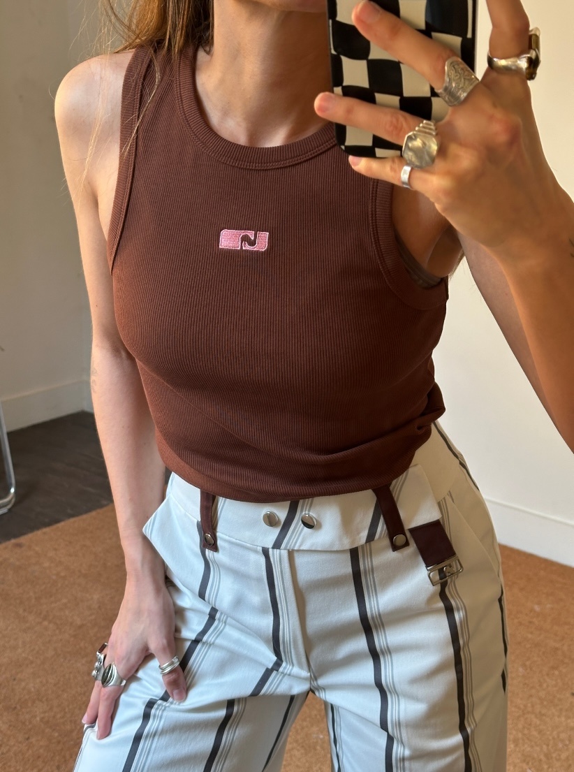 Laagam Embroidered Logo Tank Top