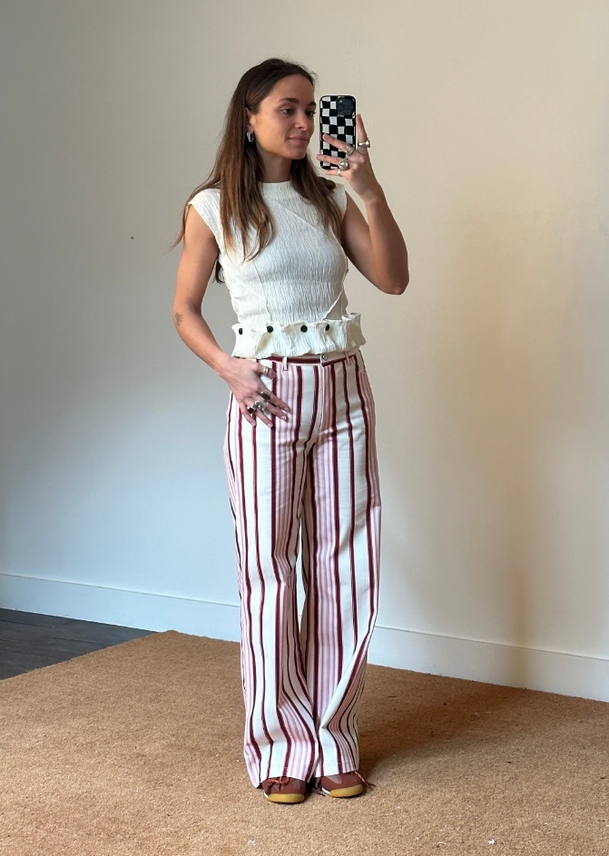 Laagam Leroy Striped Twill Trousers