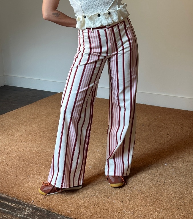 Laagam Leroy Striped Twill Trousers