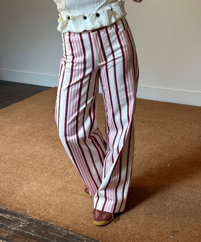 Laagam Leroy Striped Twill Trousers
