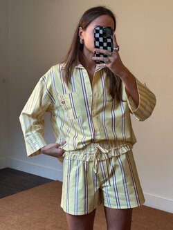 Laagam Caos Butter Striped Shorts