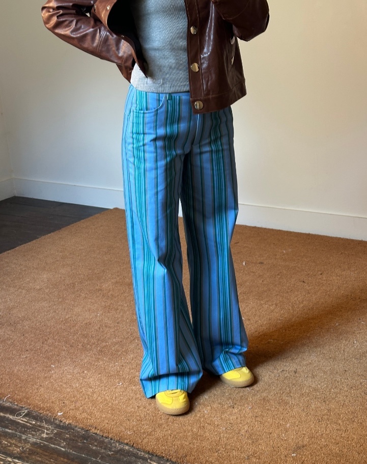 Laagam Leroy Striped Twill Trousers