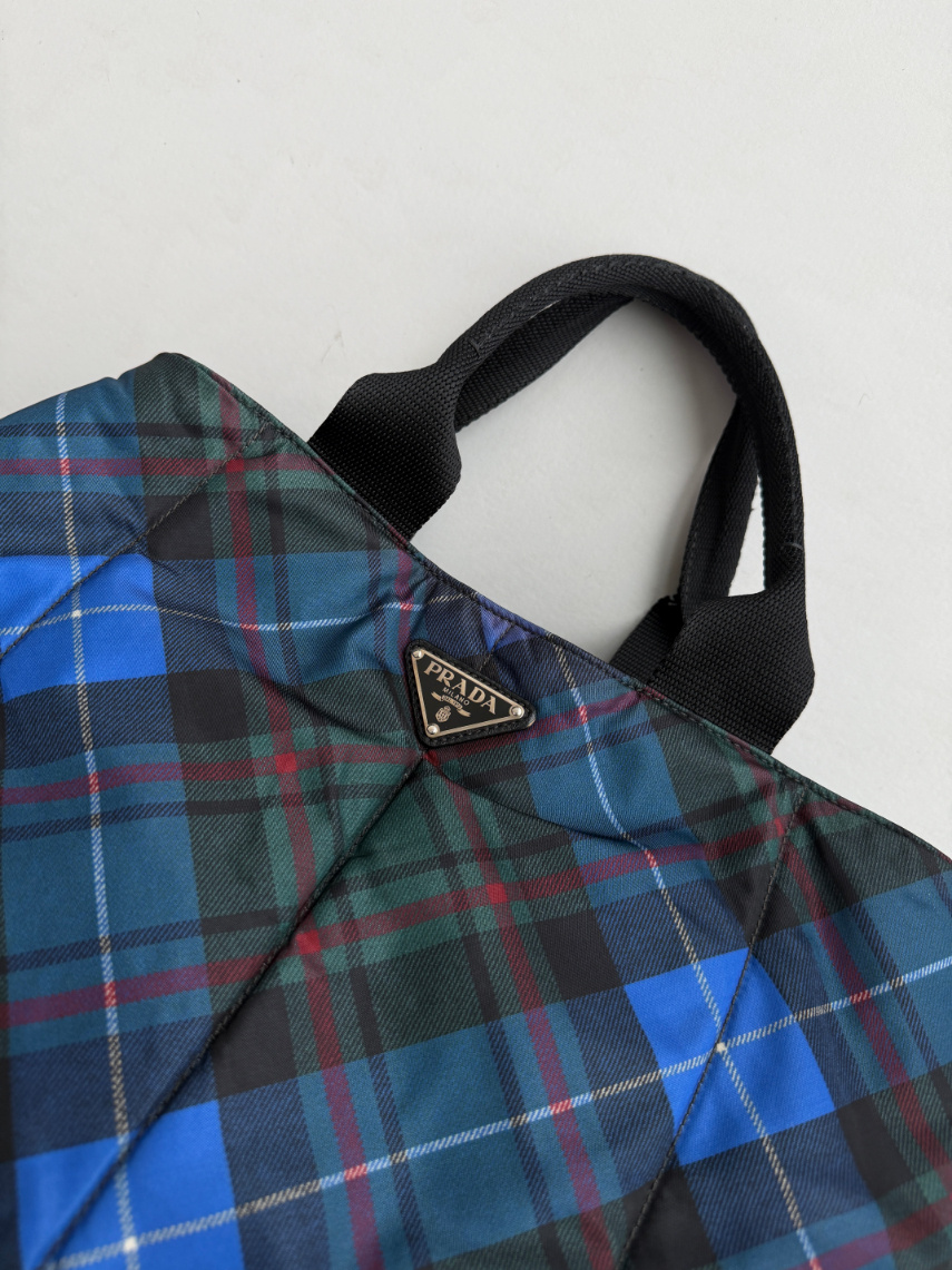 RR ARCHIVE Prada Nylon Padded Tartan Canape