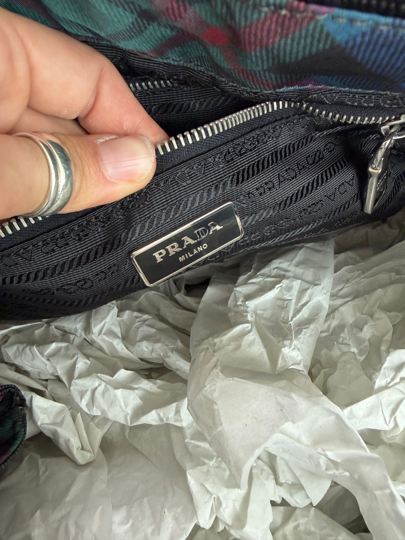 RR ARCHIVE Prada Nylon Padded Tartan Canape