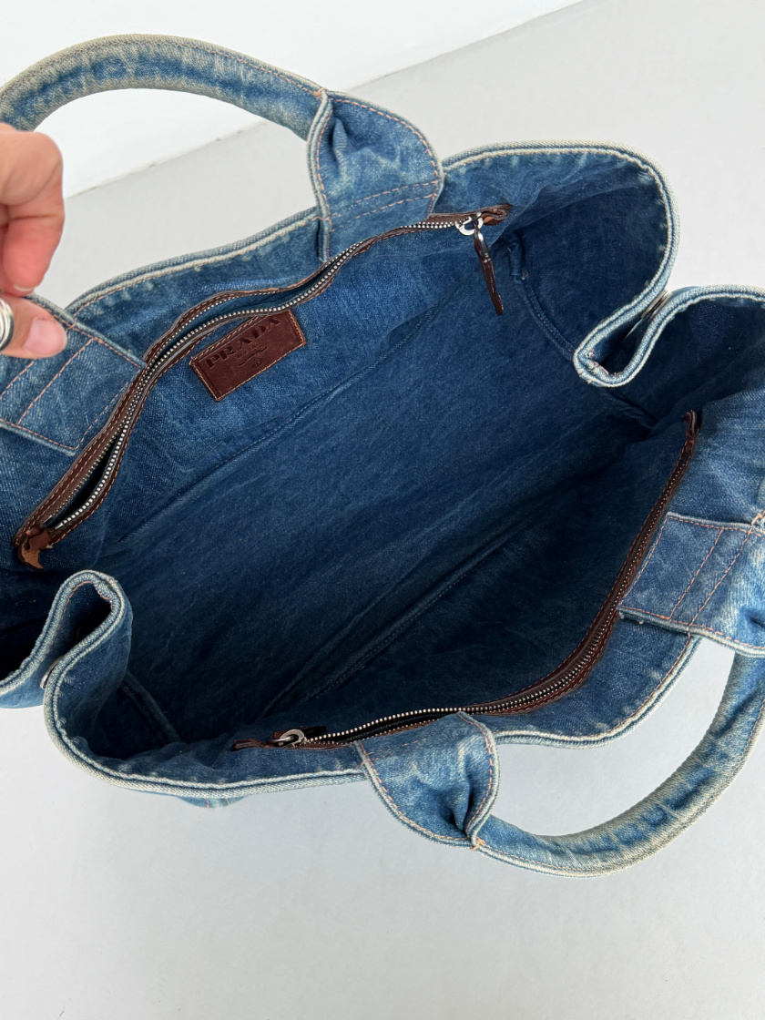 RR ARCHIVE Prada Canape Jeans Tote Bag