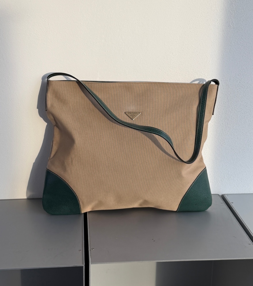 RR ARCHIVE Prada Canvas Hobo Bag