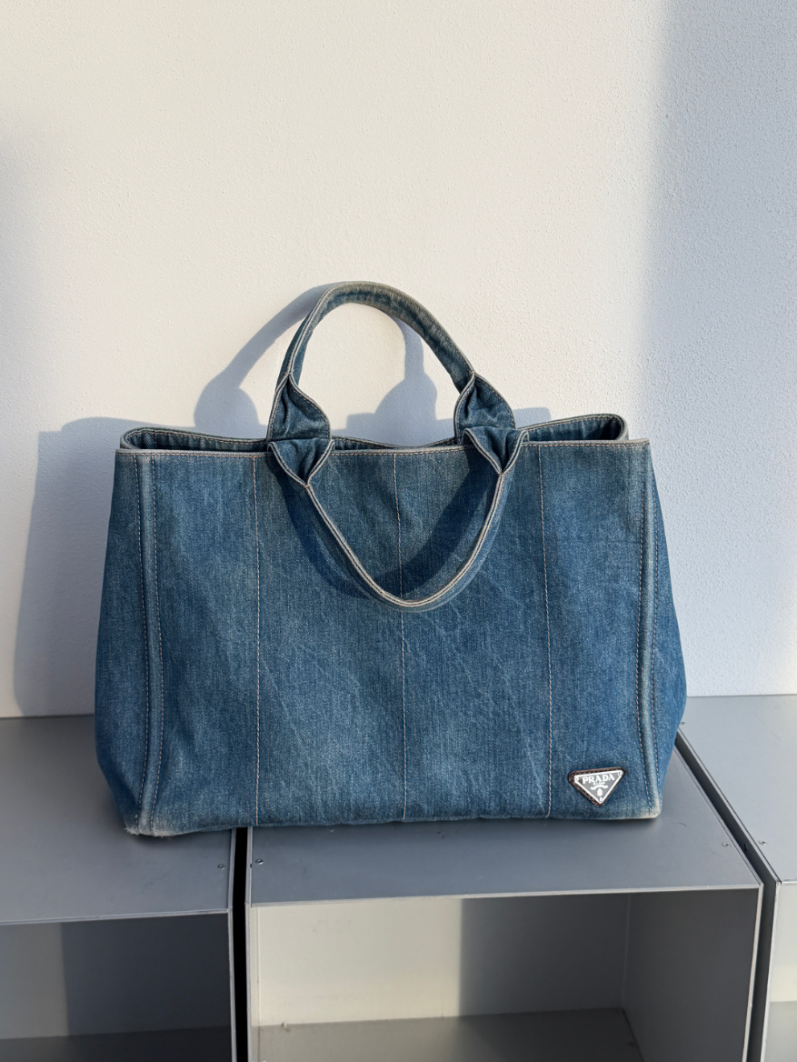 RR ARCHIVE Prada Canape Jeans Tote Bag