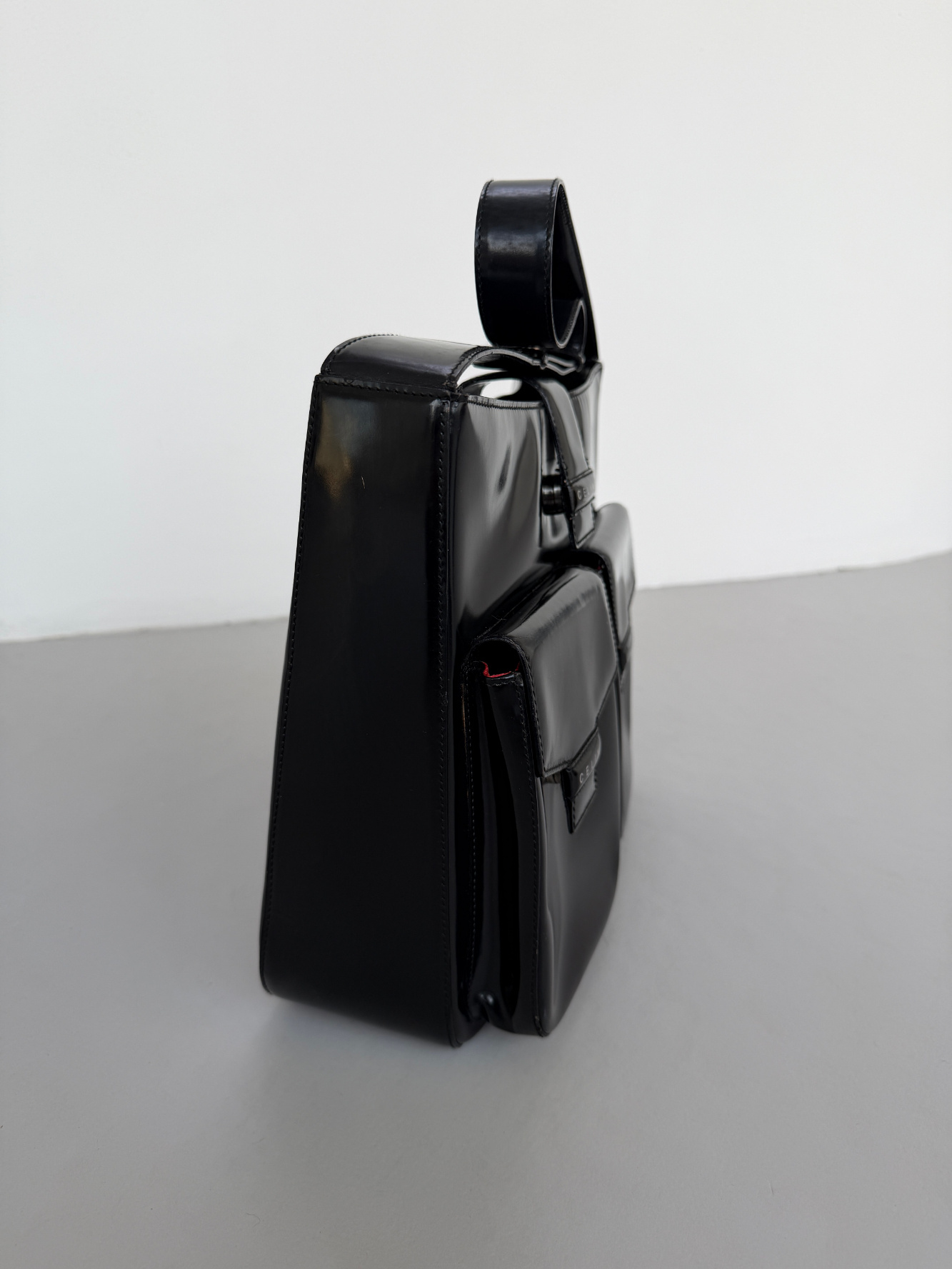 RR ARCHIVE Celine Patent Pocket Shoulder Bag