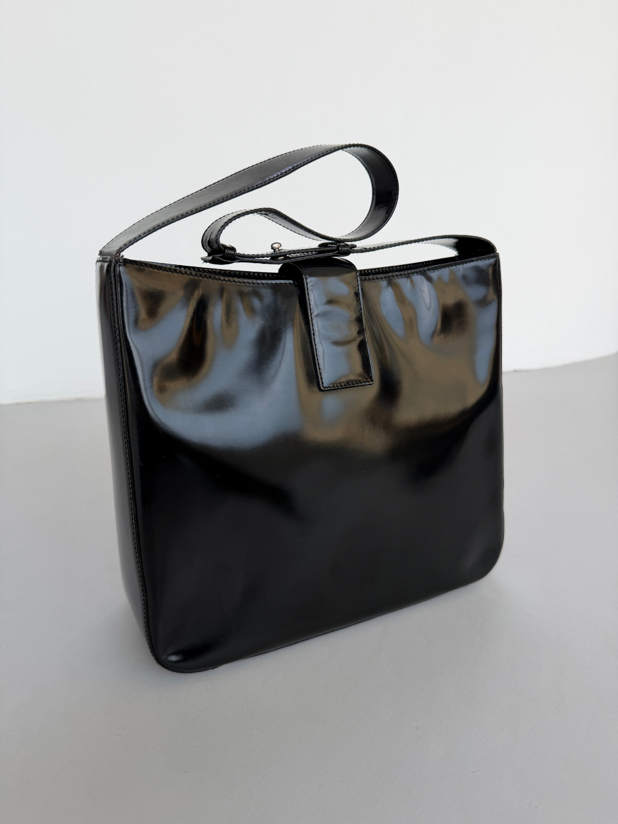 RR ARCHIVE Celine Patent Pocket Shoulder Bag
