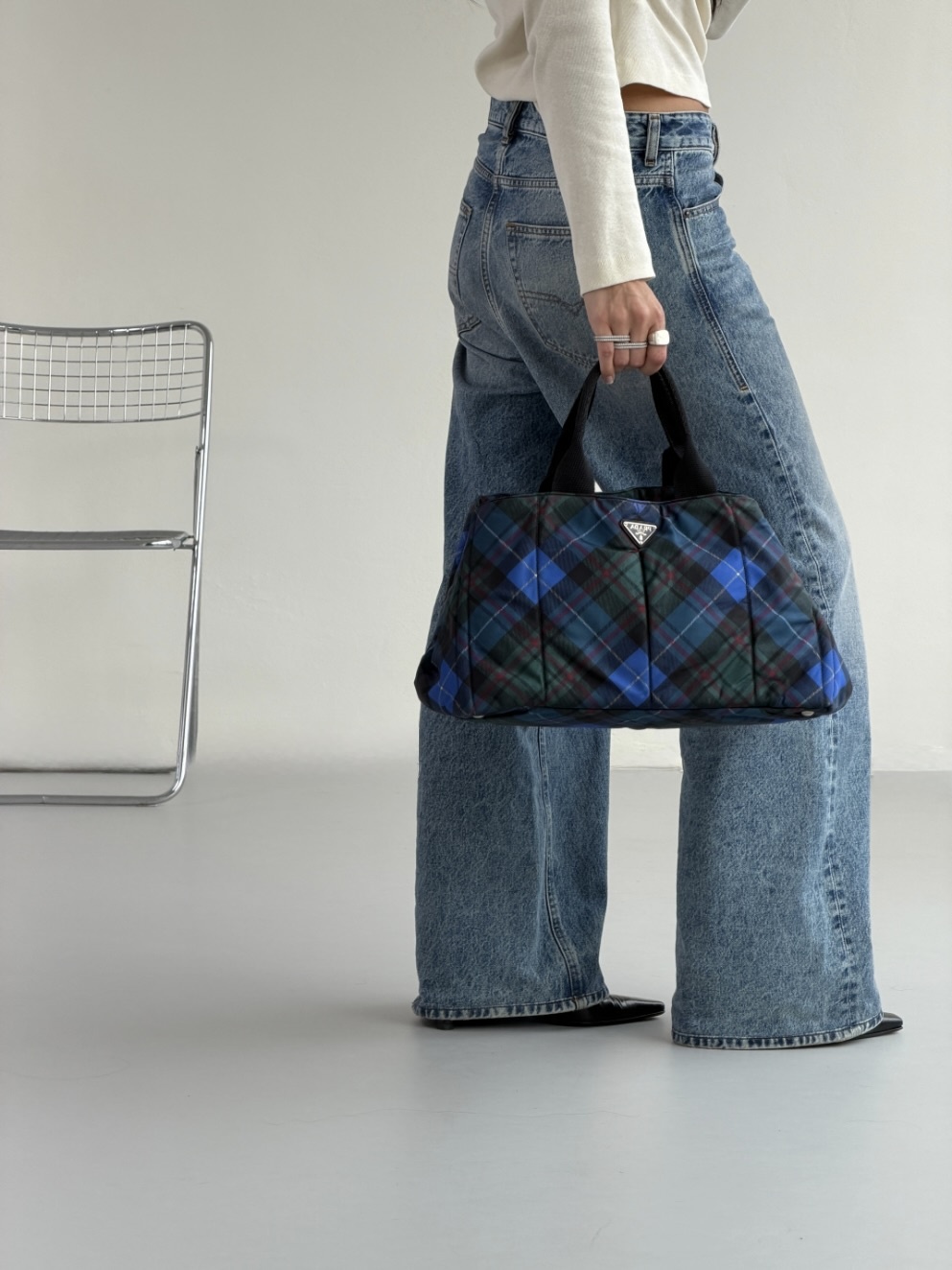 RR ARCHIVE Prada Nylon Padded Tartan Canape