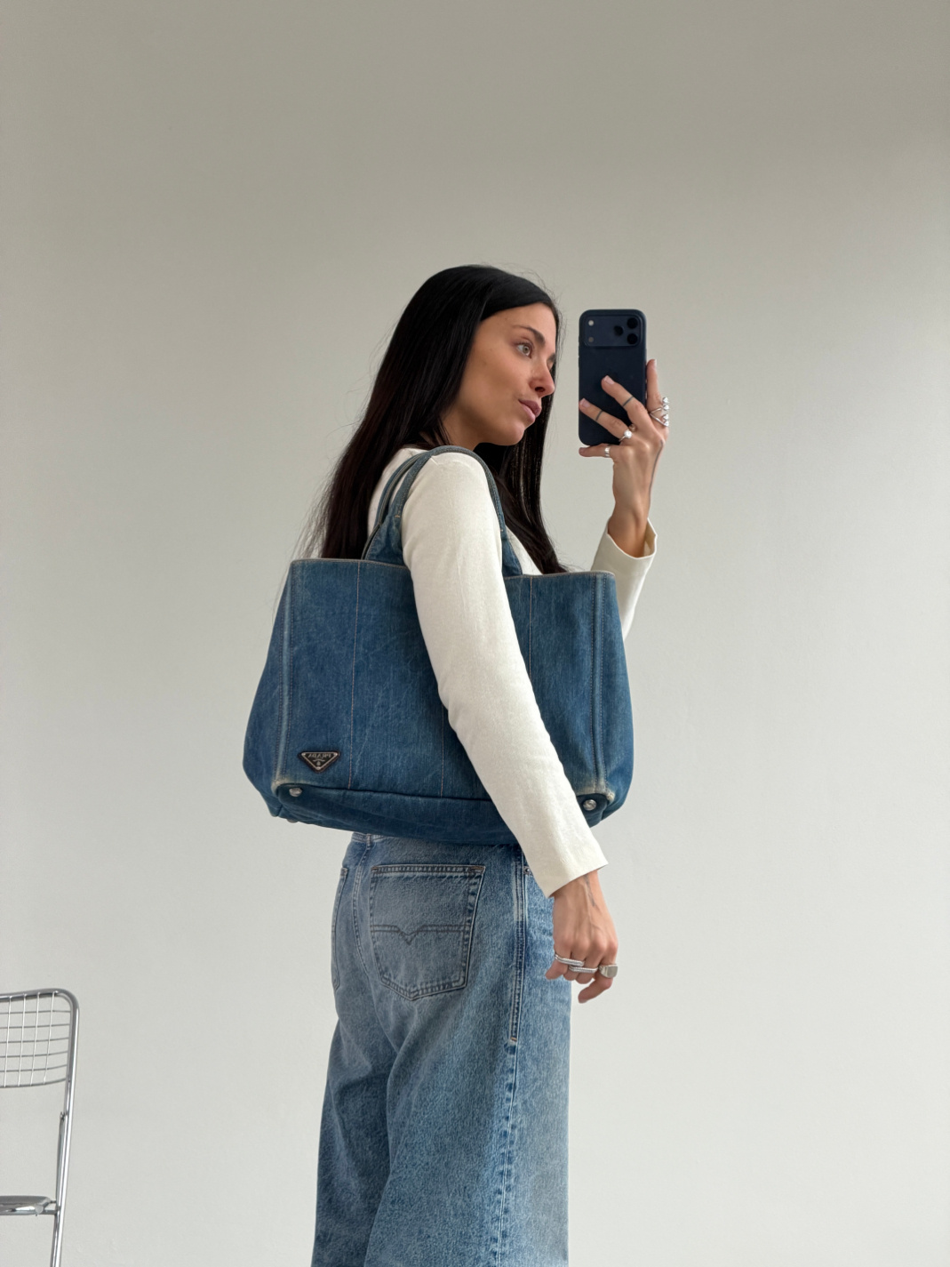 RR ARCHIVE Prada Canape Jeans Tote Bag