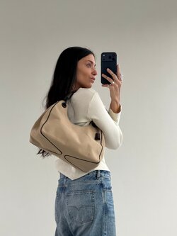 RR ARCHIVE Gucci Wood Handle Canvas Bag