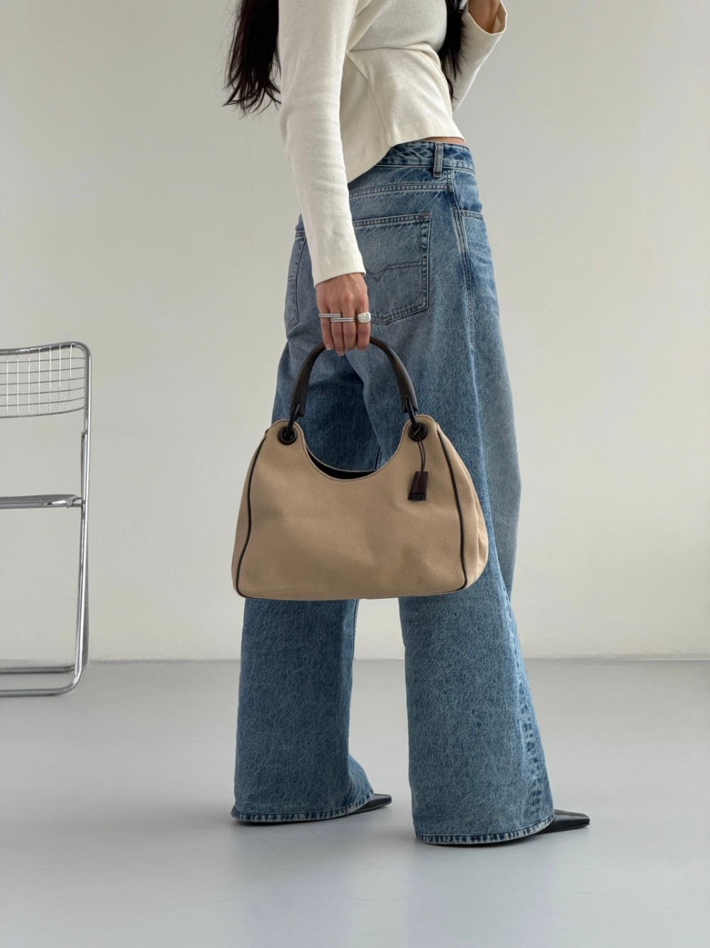 RR ARCHIVE Gucci Wood Handle Canvas Bag