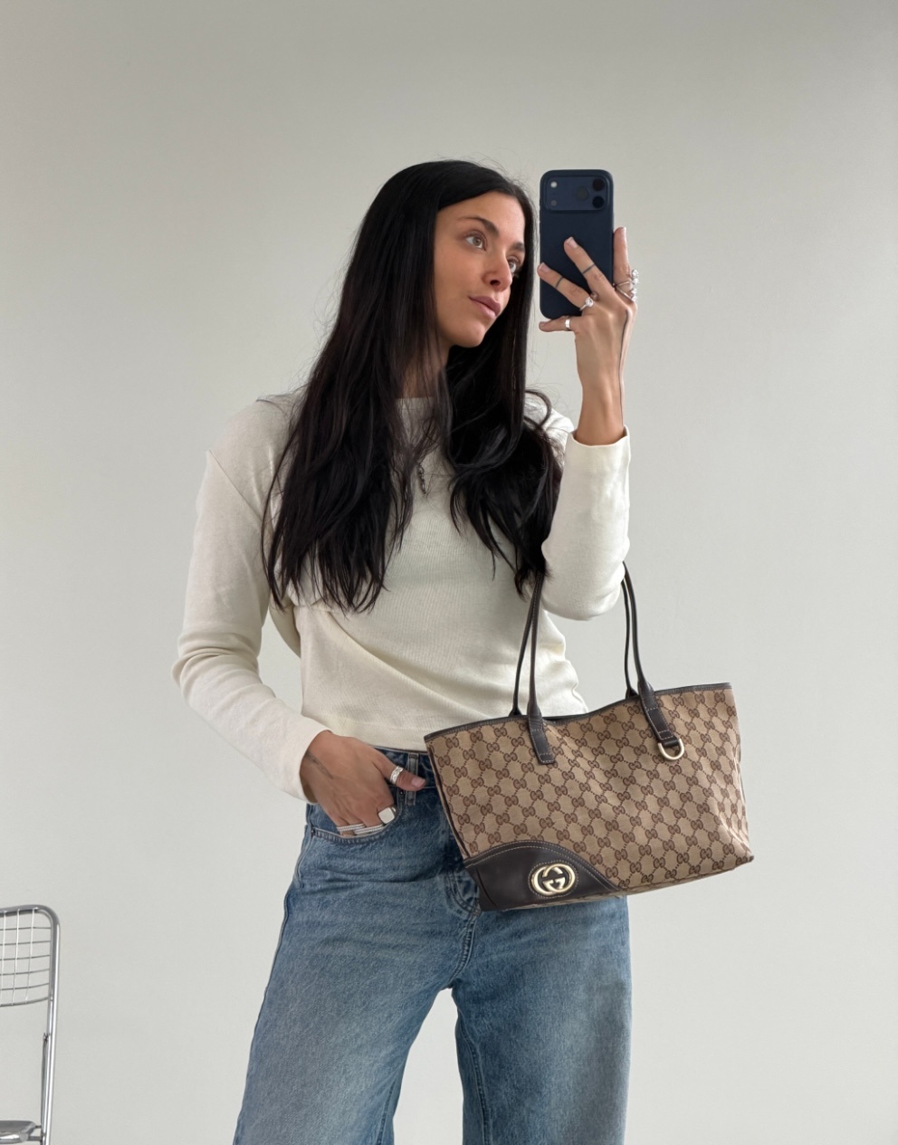 RR ARCHIVE Gucci GG Canvas Tote Bag