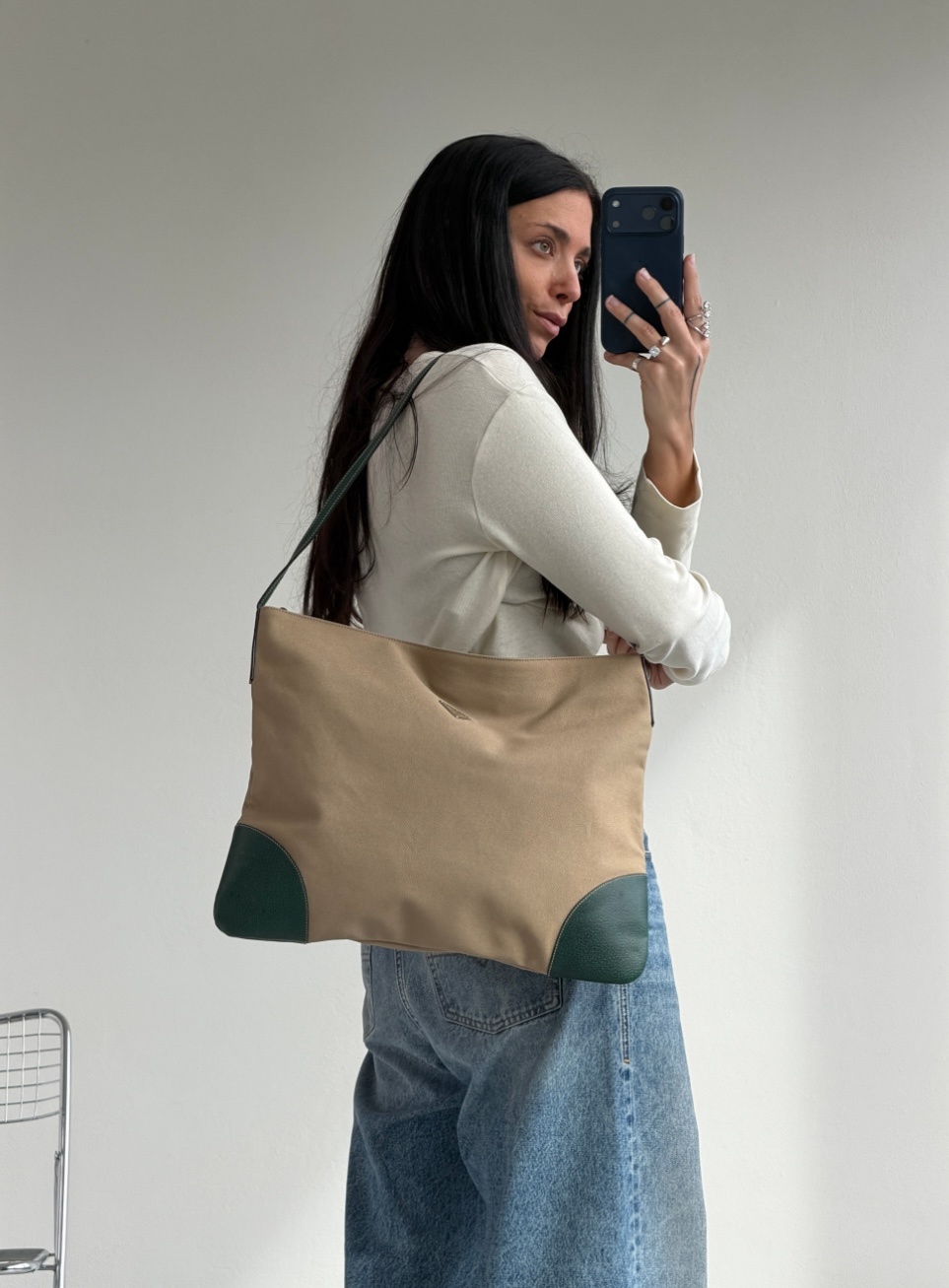 RR ARCHIVE Prada Canvas Hobo Bag