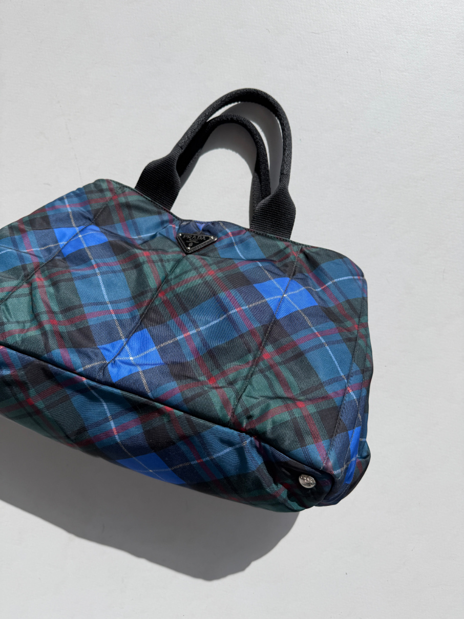 RR ARCHIVE Prada Nylon Padded Tartan Canape