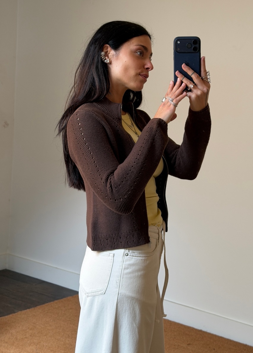 Obey Women Merideth Mock Zip Sweater