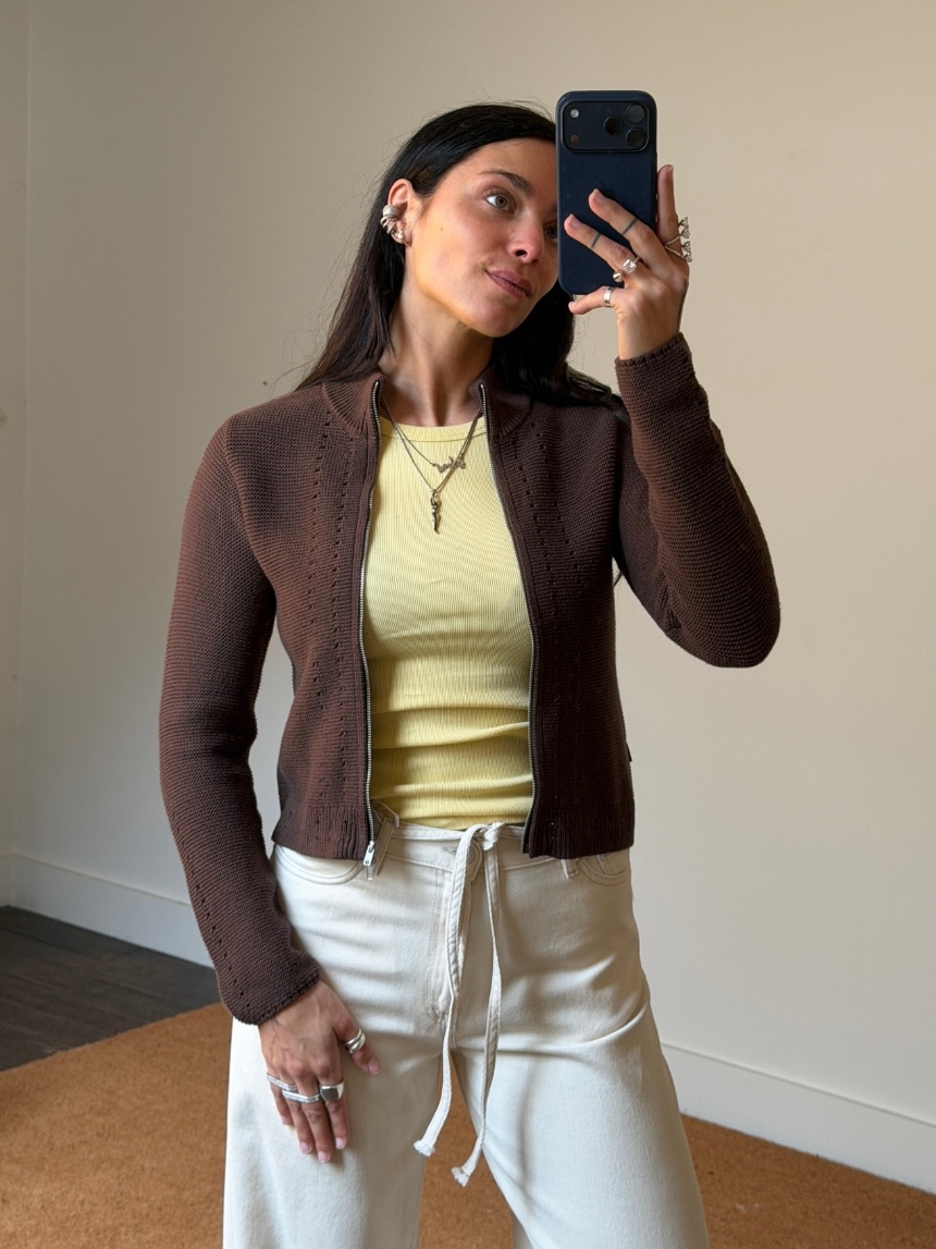 Obey Women Merideth Mock Zip Sweater