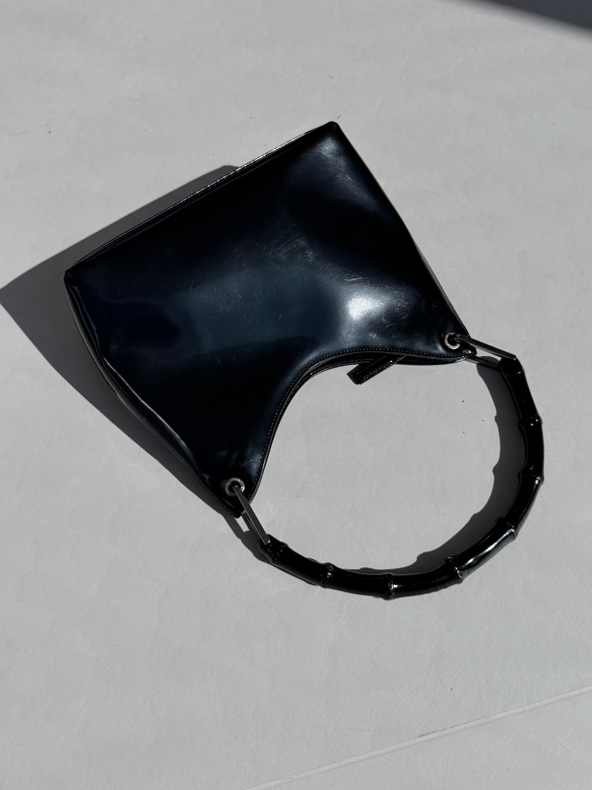 RR ARCHIVE Gucci Bamboo Patent Handbag