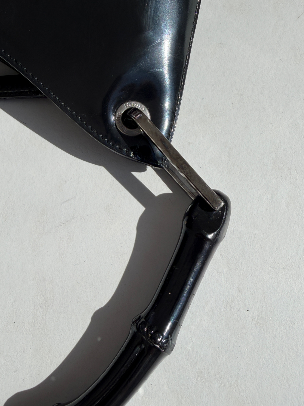 RR ARCHIVE Gucci Bamboo Patent Handbag