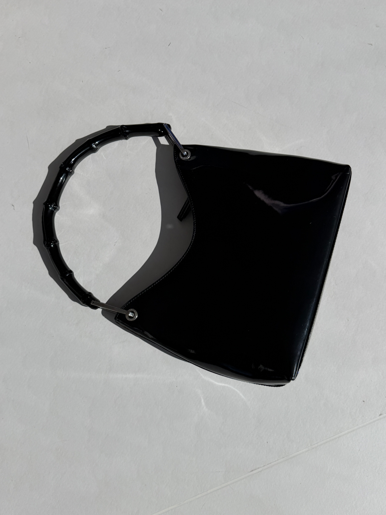 RR ARCHIVE Gucci Bamboo Patent Handbag