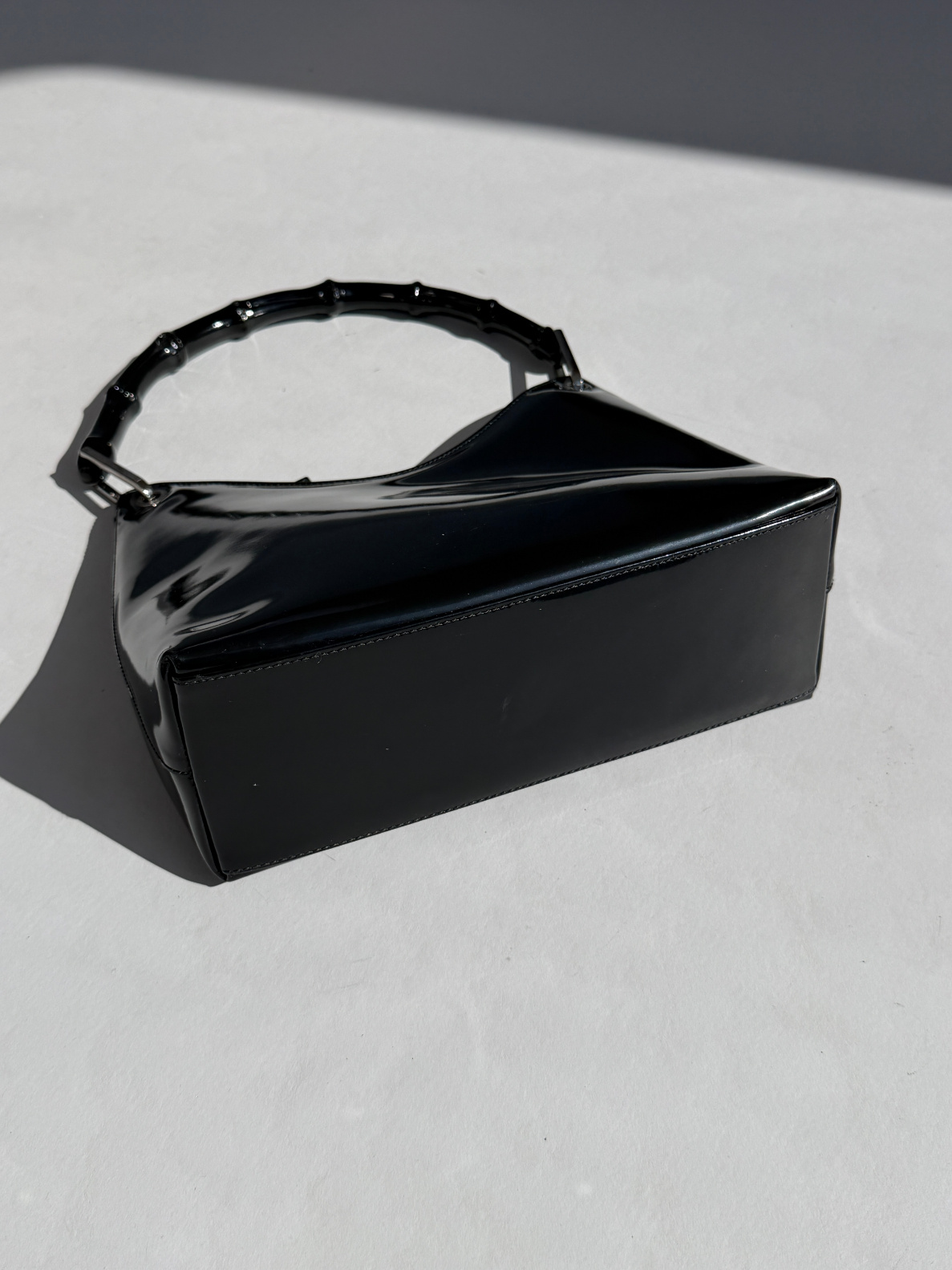 RR ARCHIVE Gucci Bamboo Patent Handbag